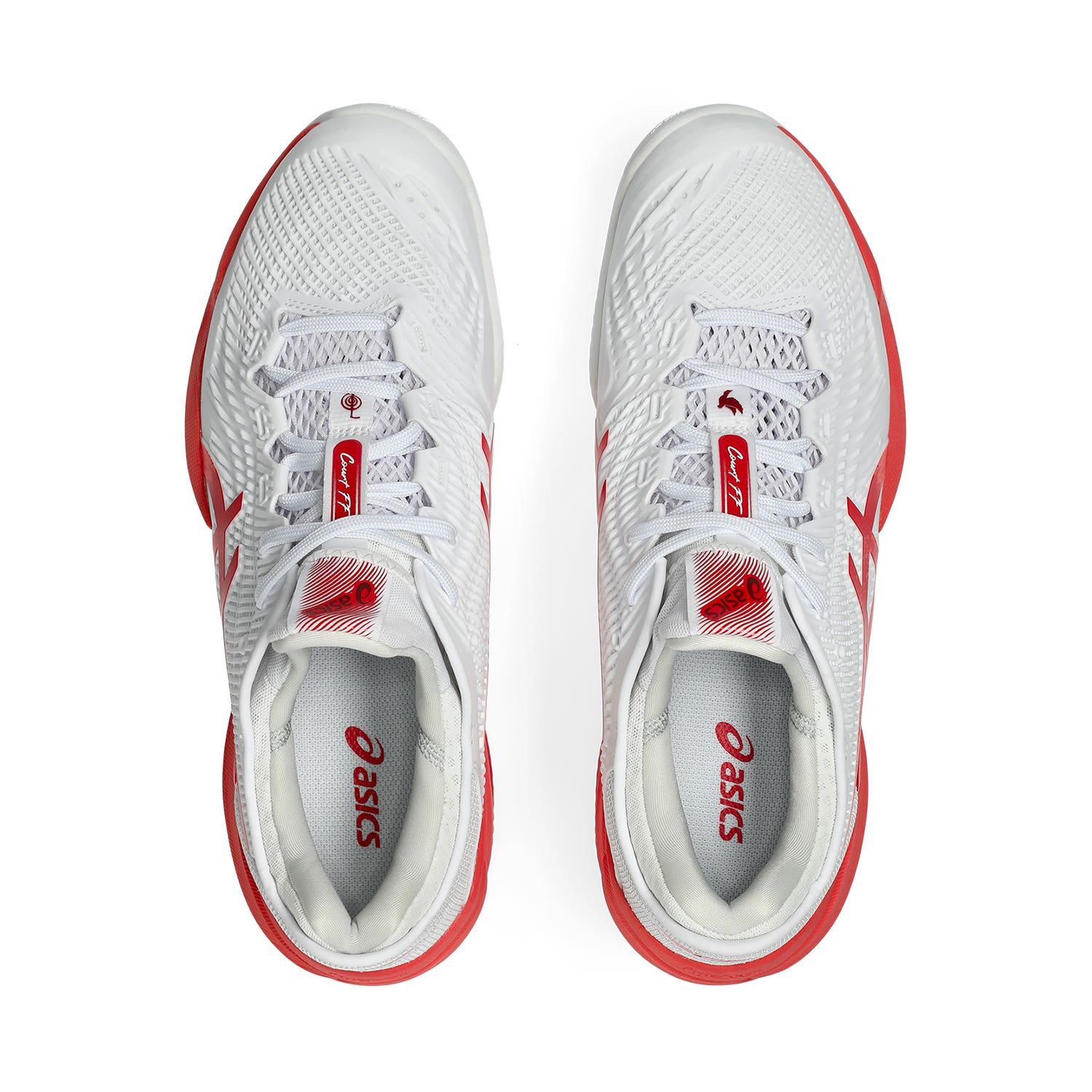Asics Court Ff 3 Novak Clay 1041a521-966 Blanco Rojo
