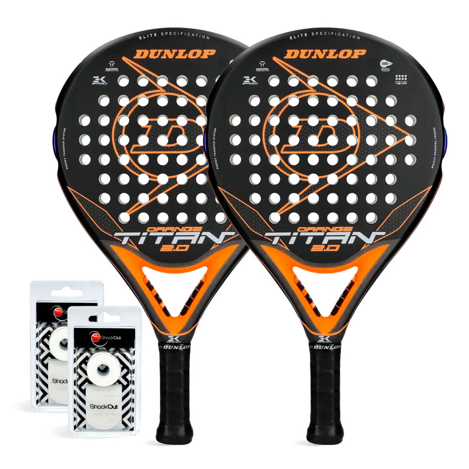 Pack Dunlop Duo Titan Naranja 2