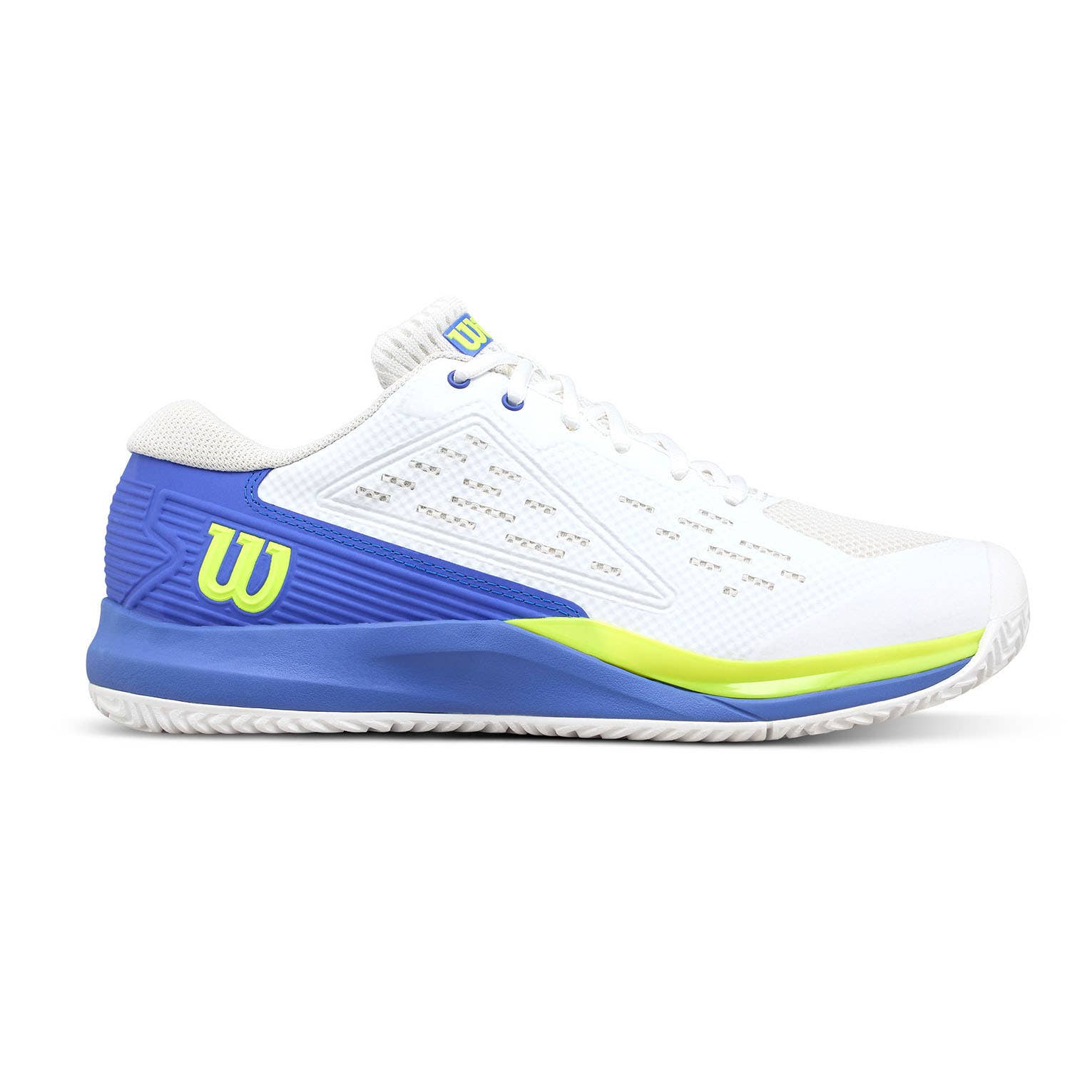 Wilson Rush Pro Ace Blanco/azul/amarillo