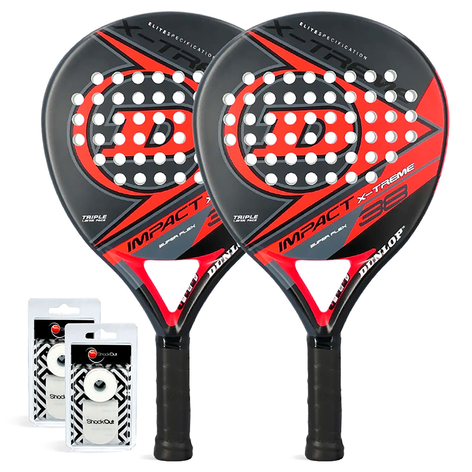 Pack Dúo Dunlop Impact Xtreme Red