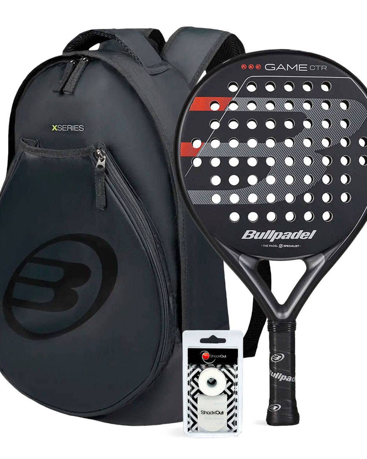 Pack Bullpdel Game Ctr Mochila Tour Negro