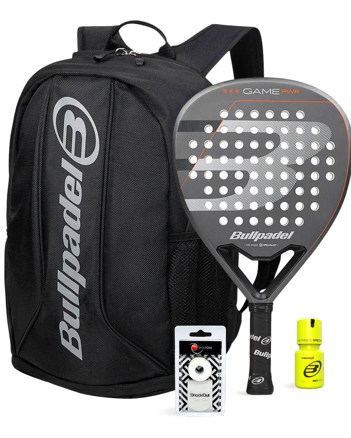 Pack Bullpdel Game Pwr Gris Mochila Avant 2 Dry Grip