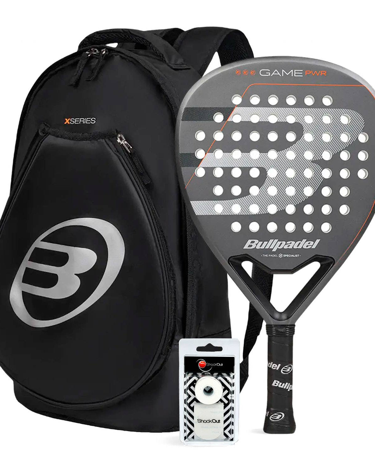 Pack Bullpdel Game Pwr Gris Mochila Tour Negro
