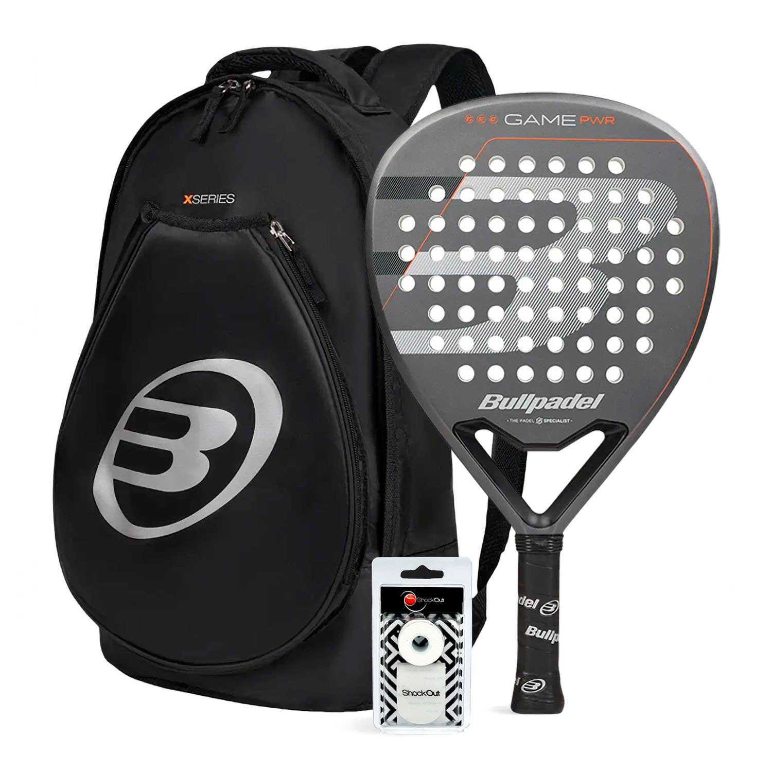 Pack Bullpdel Game Pwr Gris Mochila Tour Negro