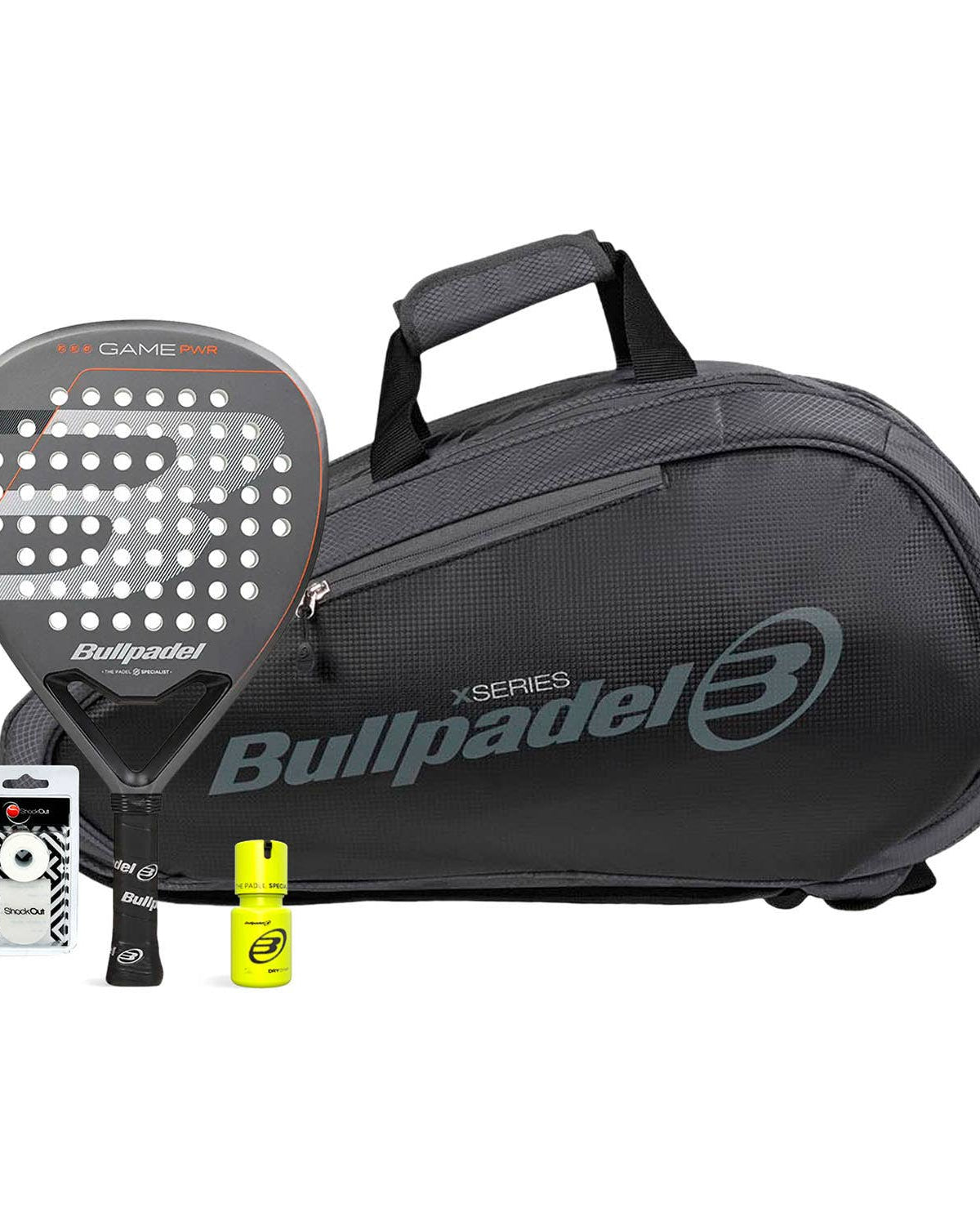 Pack Bullpdel Game Pwr Gris Paletero Avant 2 Dry Grip