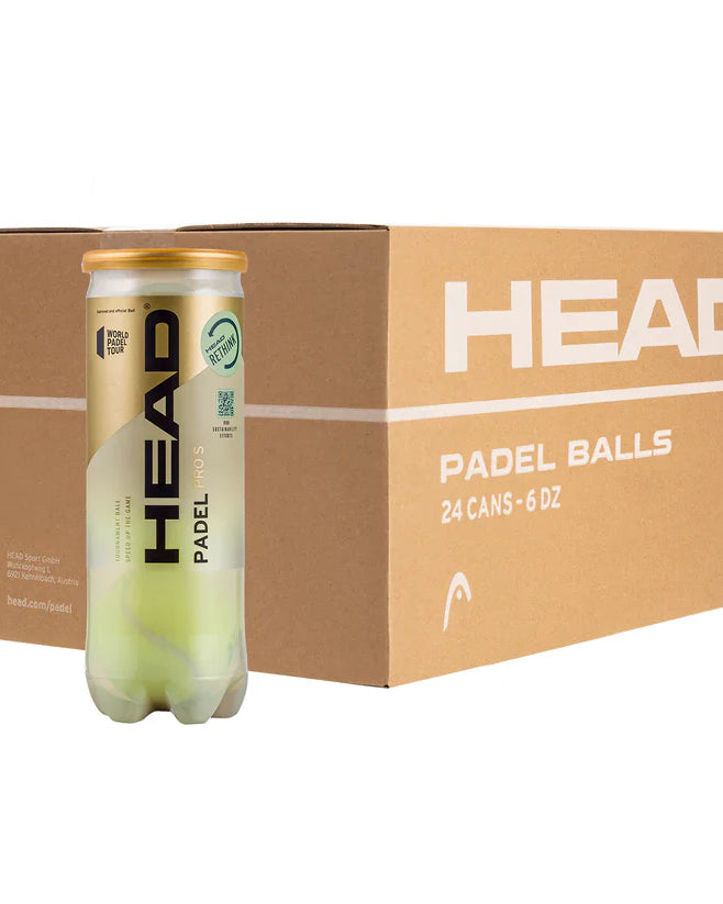 PELOTAS HEAD PADEL PRO S - CAJÓN 24 BOTES - MegaPadelStore