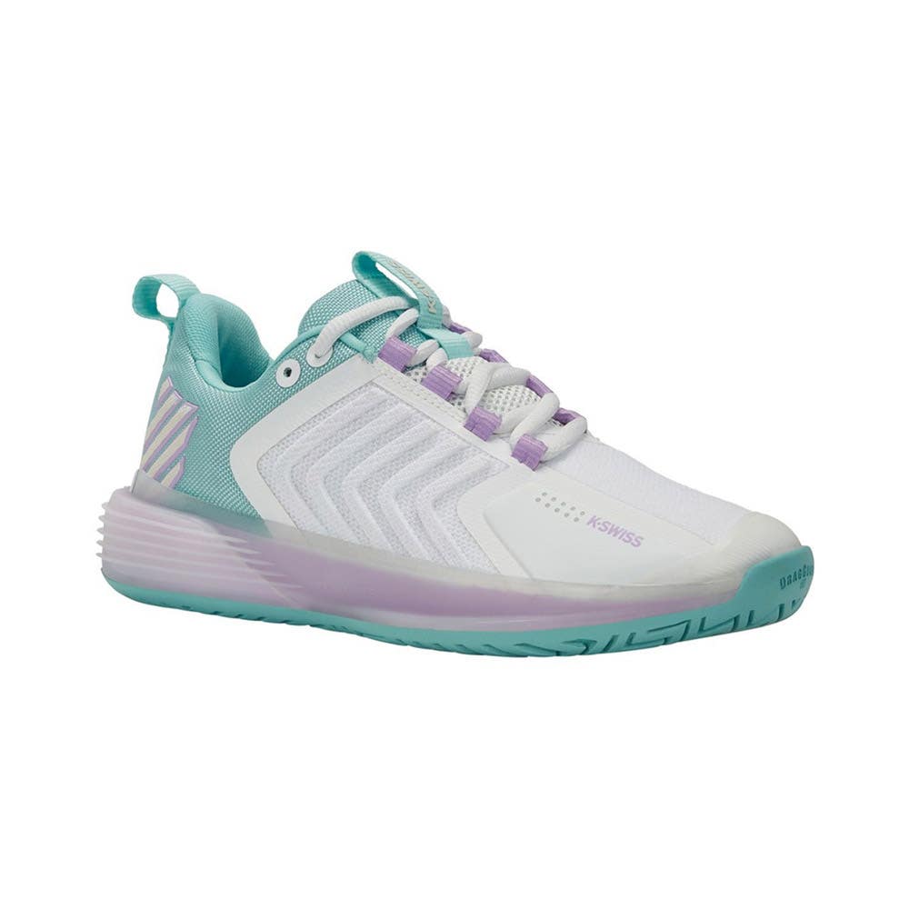 Kswiss Ultrashot 3 Blanco Azul Mujer 96988190