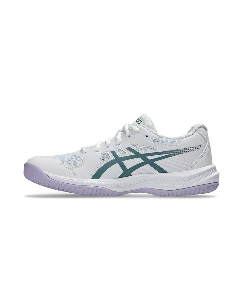 Asics Upcourt 6 Blanco Verde Mujer 1072A107-106 · vista 3