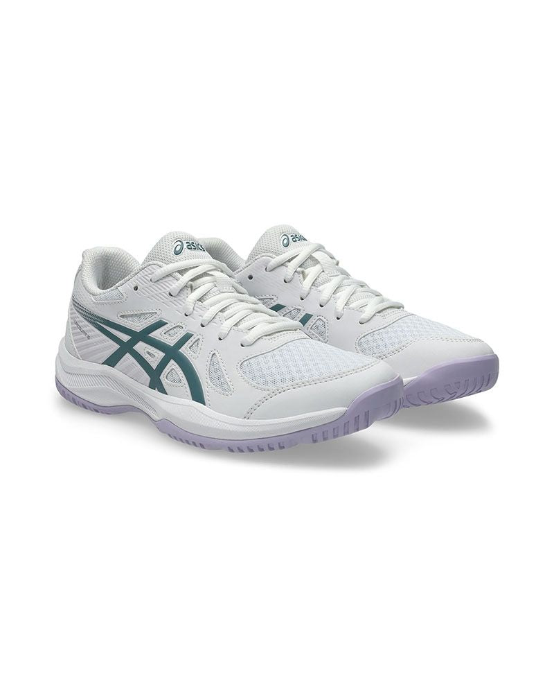 Asics Upcourt 6 Blanco Verde Mujer 1072A107-106 · vista 2