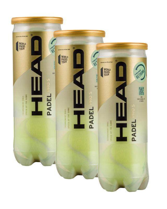 PACK PELOTAS HEAD PRO S - 3 BOTES DE 3 BOLAS - MegaPadelStore