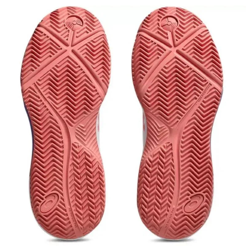Zapatillas de Padel Asics Gel Dedicate 8 Padel Blanco Rosa Mujer