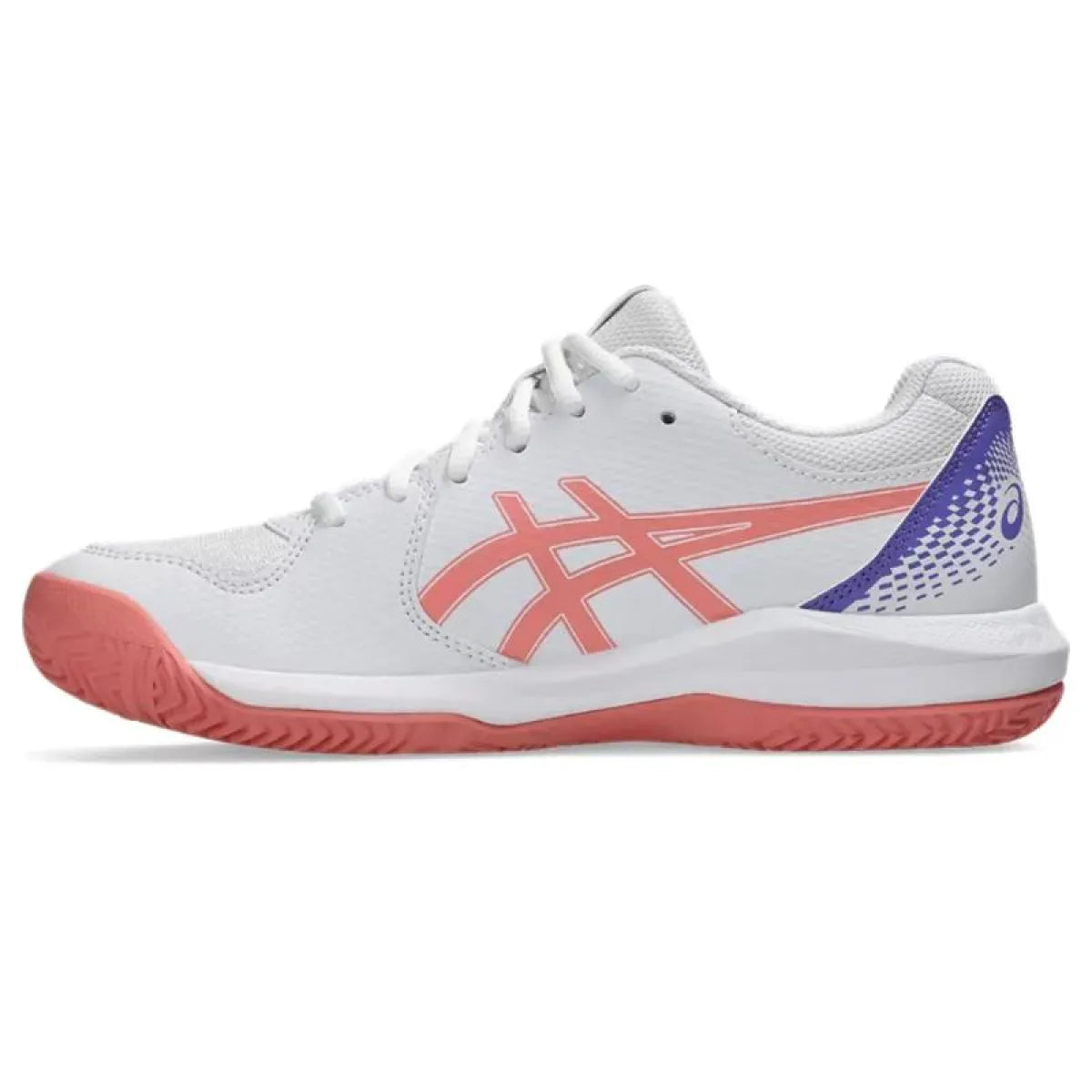Zapatillas de Padel Asics Gel Dedicate 8 Padel Blanco Rosa Mujer