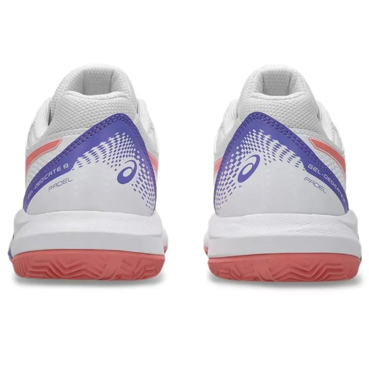 Zapatillas de Padel Asics Gel Dedicate 8 Padel Blanco Rosa Mujer