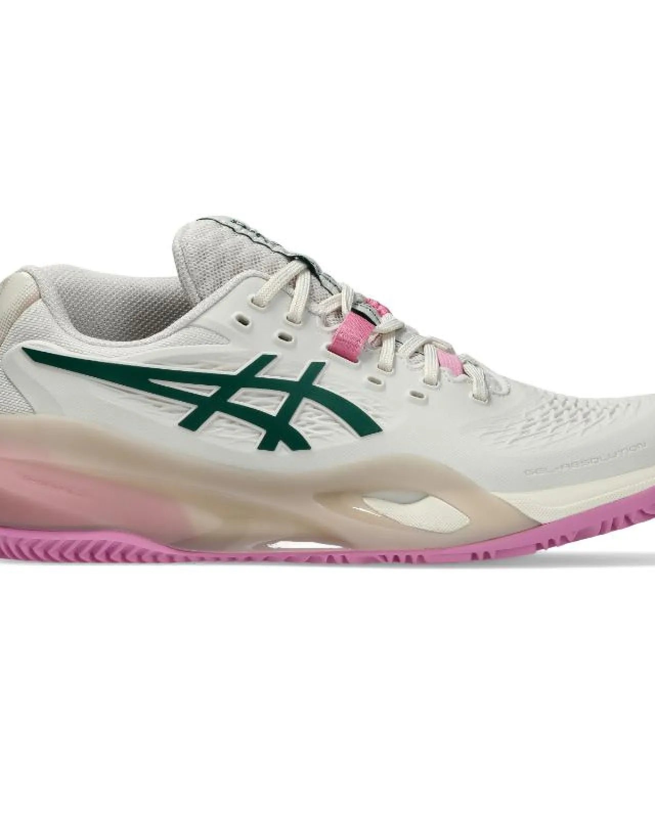 Zapatillas de Padel Asics Gel Resolution X Padel Beige Verde Mujer