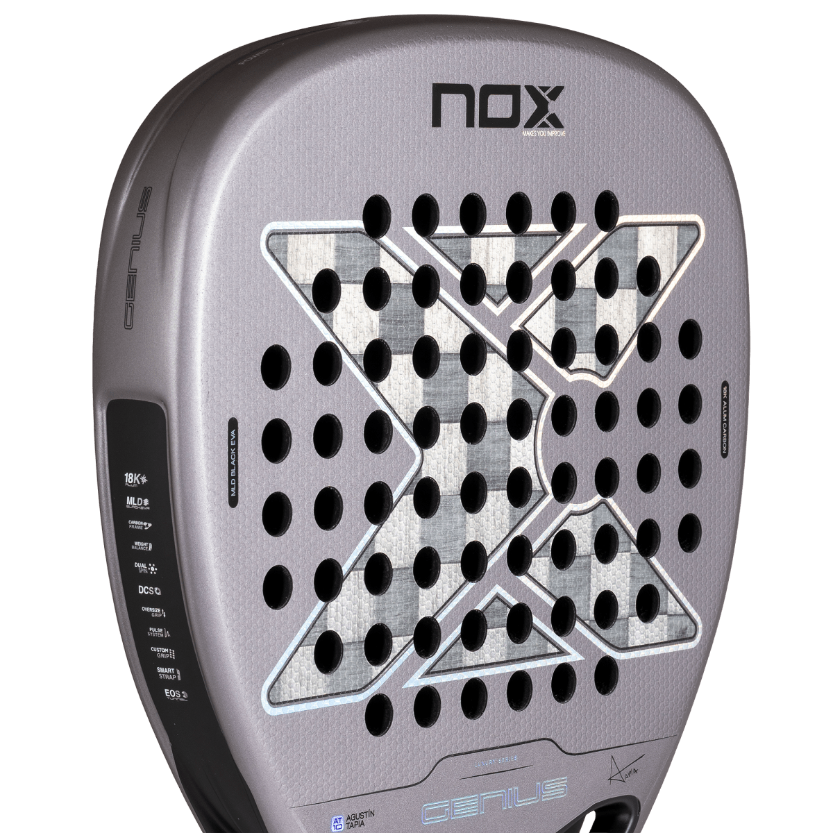 Pala NOX Genius Attack 18K Alum Agustín Tapia 2027 - imagen 6