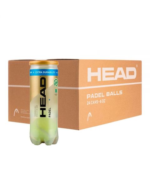 CAJON DE 24 BOTES DE 3 BOLAS HEAD PADEL PRO S + - MegaPadelStore