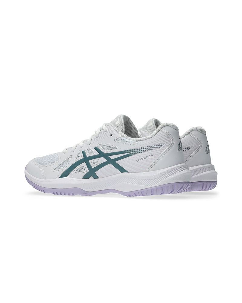Asics Upcourt 6 Blanco Verde Mujer 1072A107-106 · vista 4