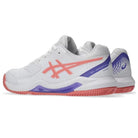 Zapatillas de Padel Asics Gel Dedicate 8 Padel Blanco Rosa Mujer