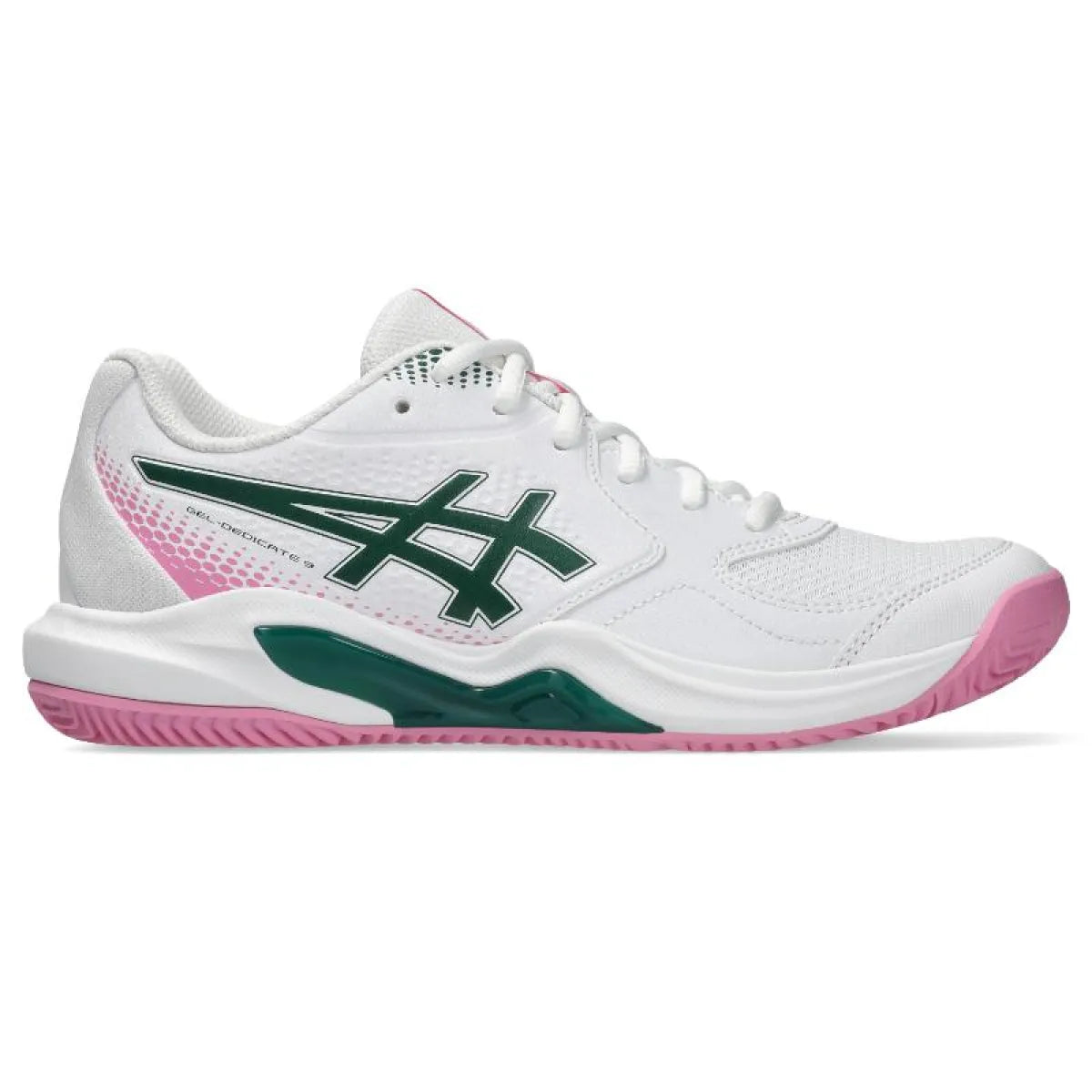 Zapatillas de Padel Asics Gel Dedicate 9 Padel Blanco Verde Mujer