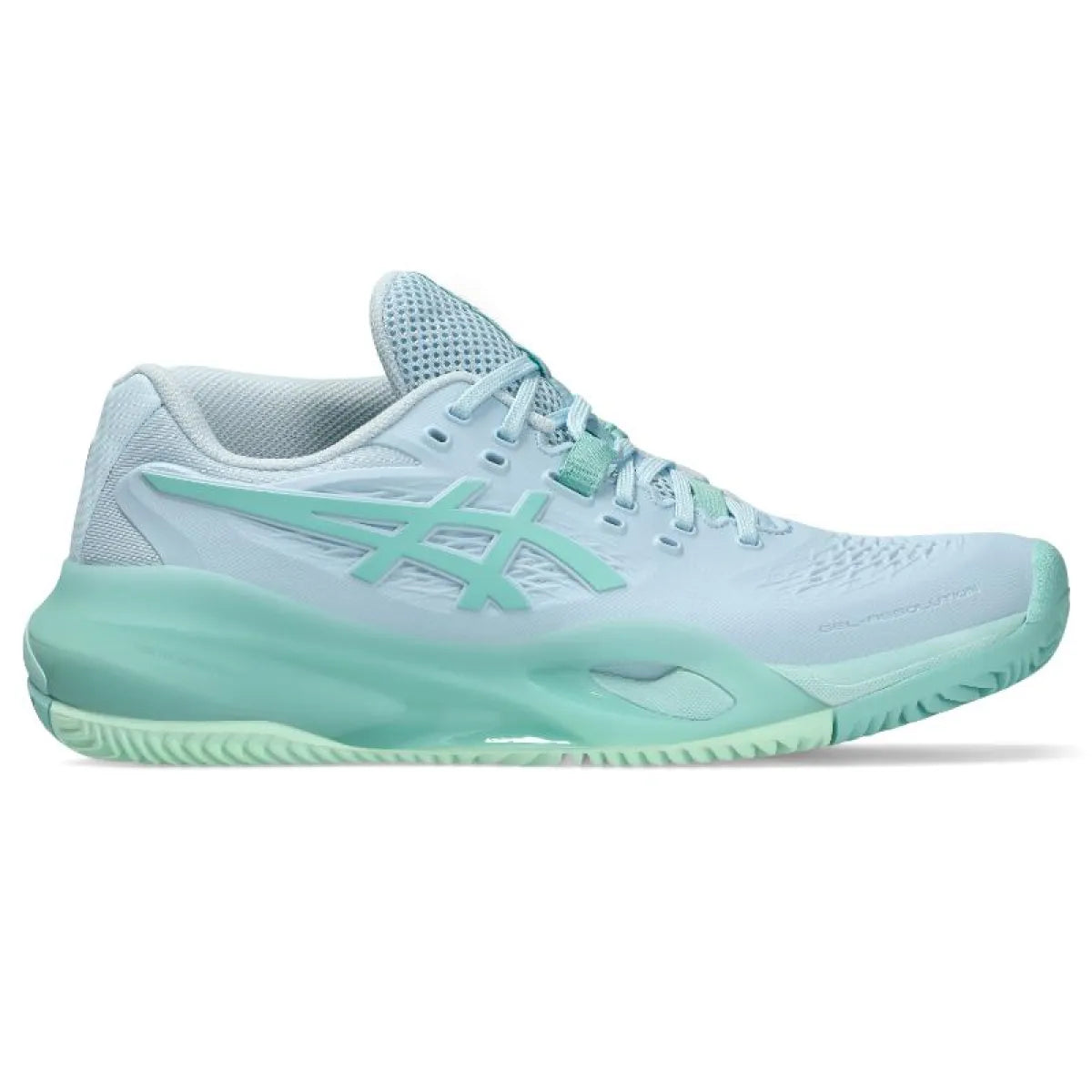 Zapatillas de Padel Asics Gel Resolution X Clay Azul Verde Mujer
