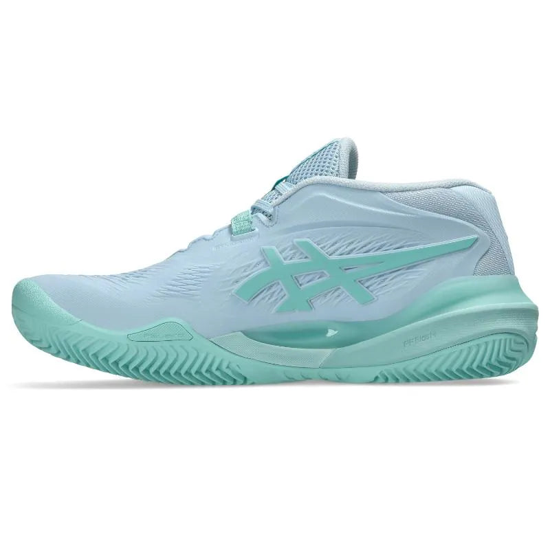 Zapatillas de Padel Asics Gel Resolution X Clay Azul Verde Mujer