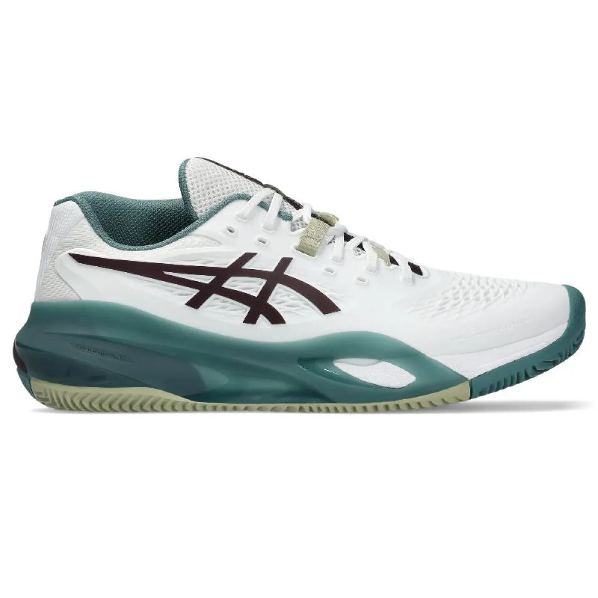 Zapatillas de Padel Asics Gel Resolution X Clay Blanco Granate Oscuro