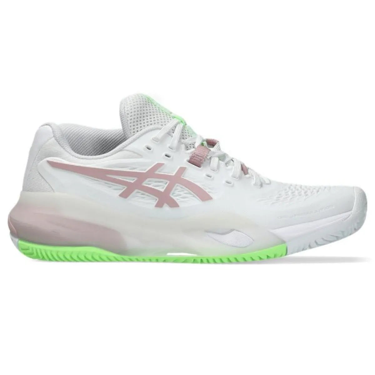 Zapatillas de Padel Asics Gel Resolution X Clay Blanco Rosa Morganita Mujer