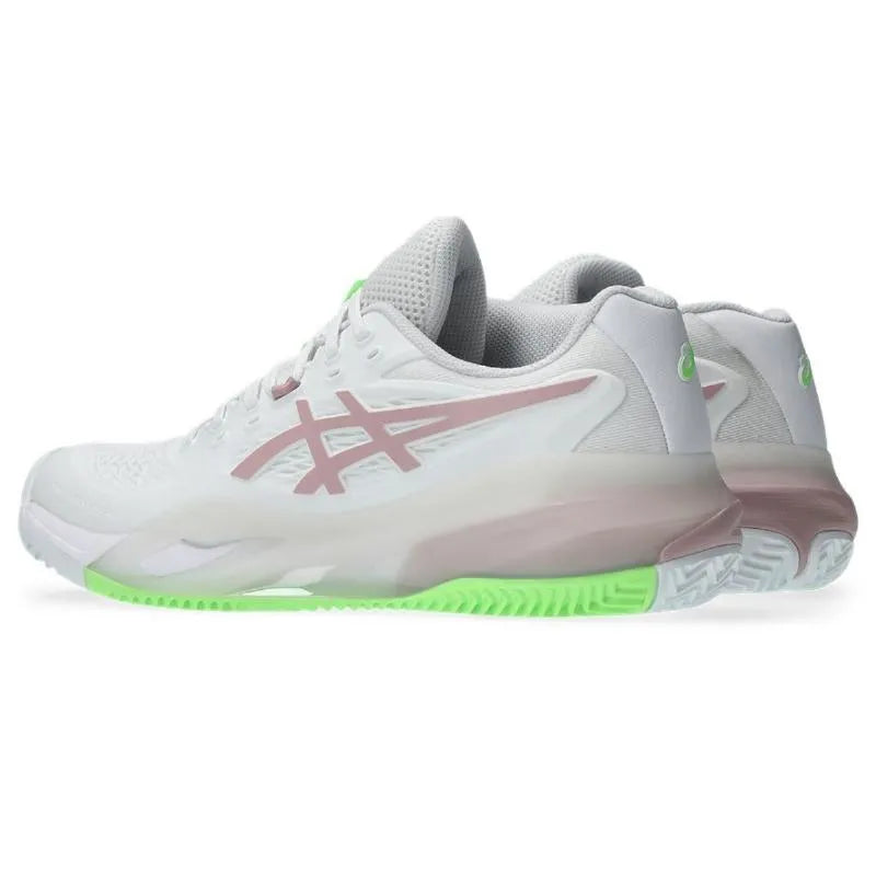 Zapatillas de Padel Asics Gel Resolution X Clay Blanco Rosa Morganita Mujer