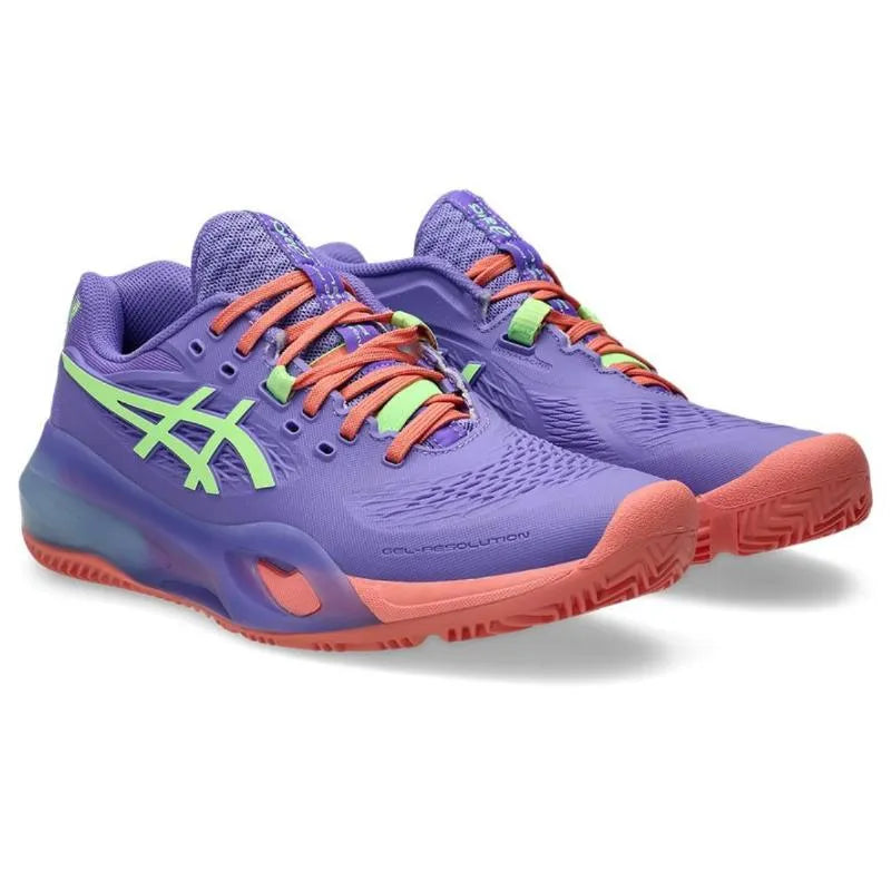 Zapatillas de Padel Asics Gel Resolution X Padel Purpura Verde Mujer