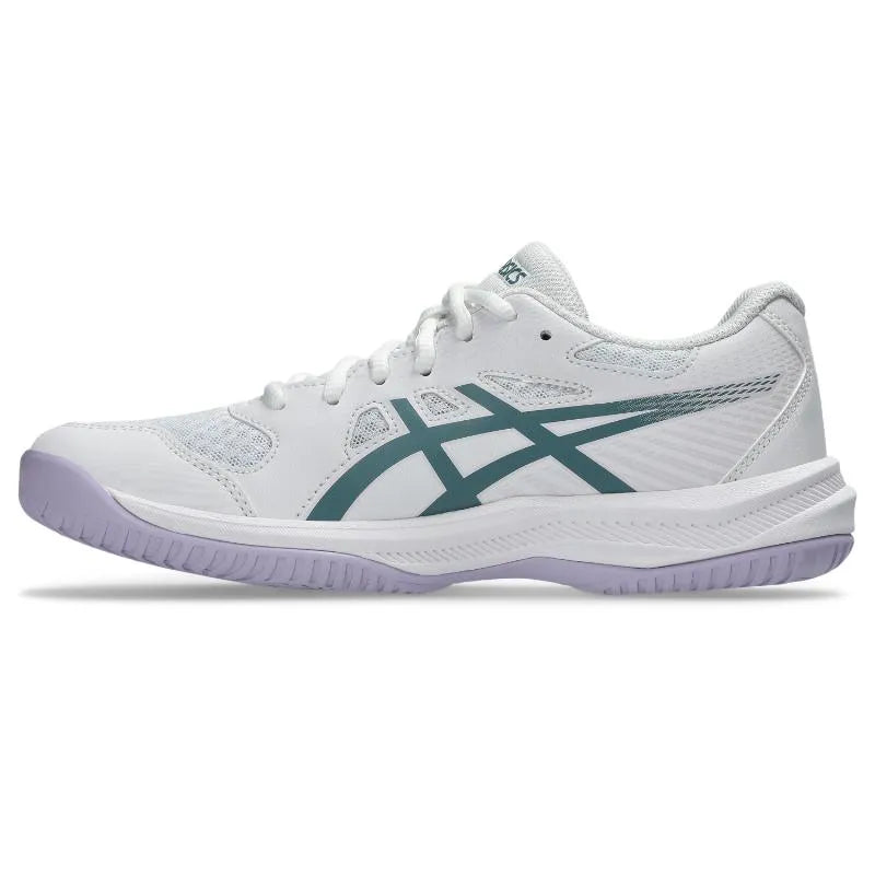 Zapatillas de Padel Asics Upcourt 6 Blanco Verde Mujer